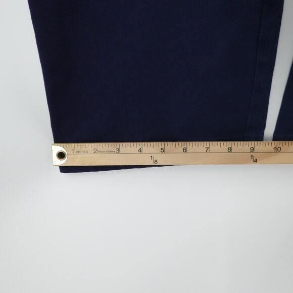 St John Sport Pants Womens 2 Navy Blue Cargo Utility Gold Button Pockets Stretch - Picture 7 of 13